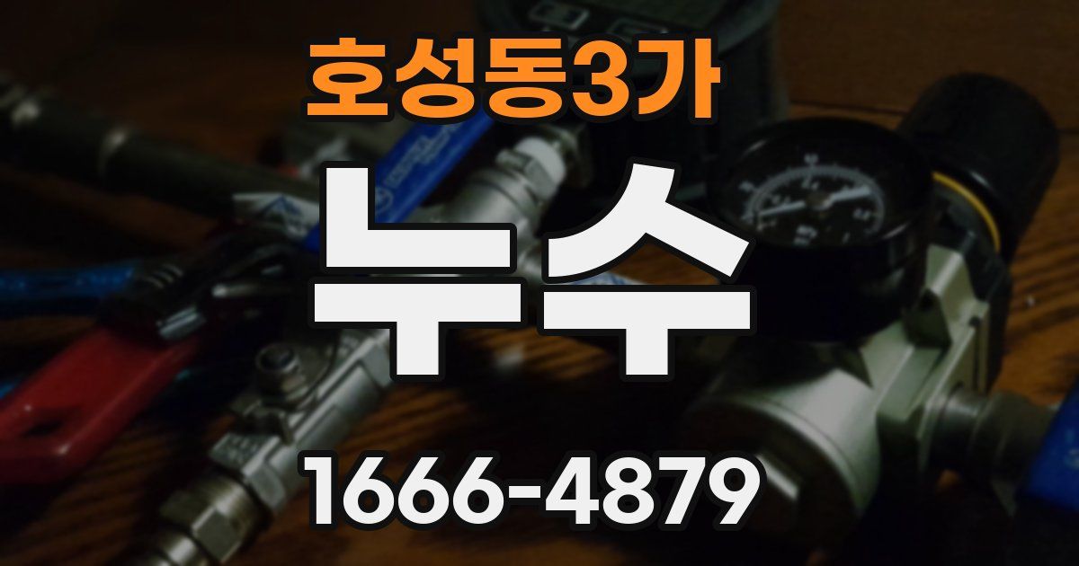 호성동3가 누수