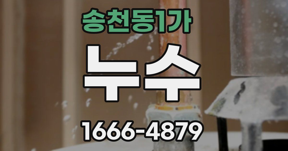 송천동1가 누수