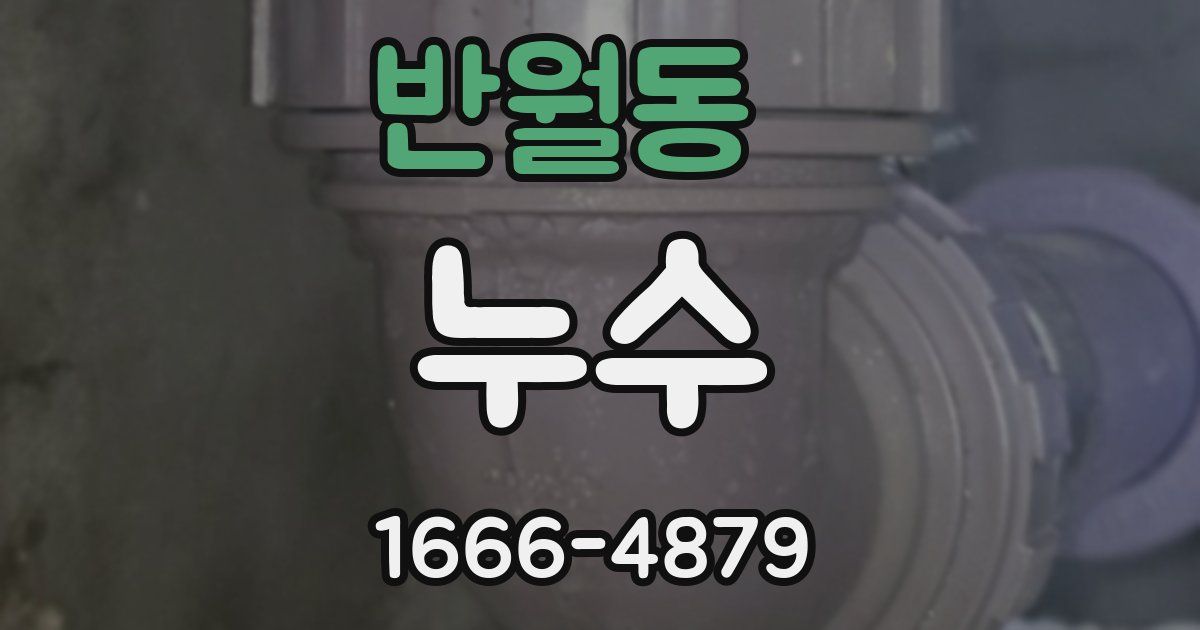 반월동 누수