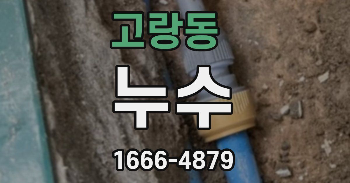 고랑동 누수