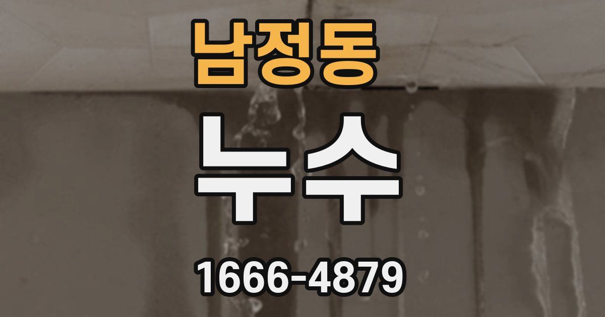 남정동 누수