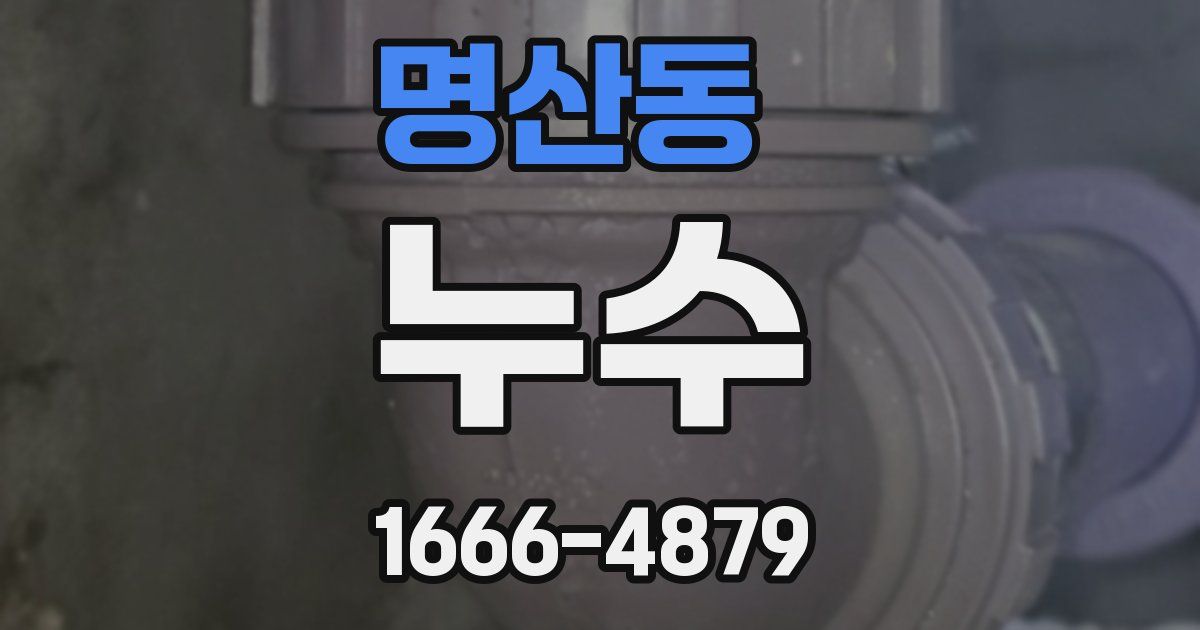 명산동 누수