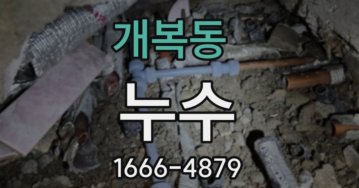 개복동 누수