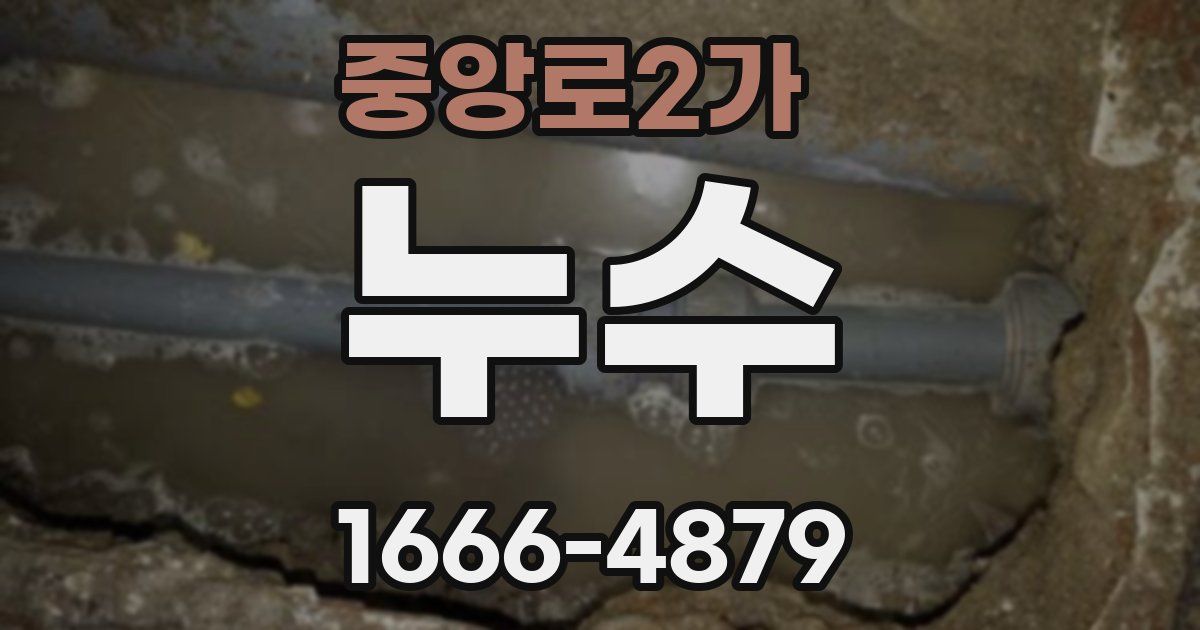 중앙로2가 누수