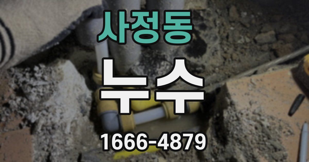 사정동 누수