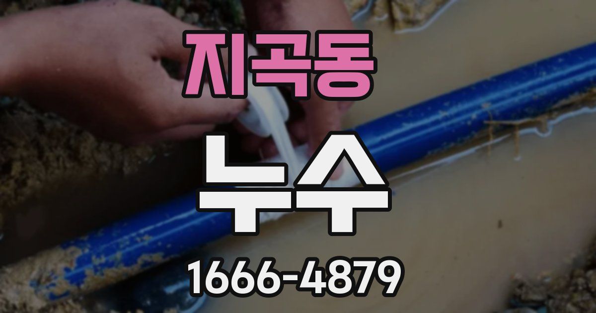 지곡동 누수