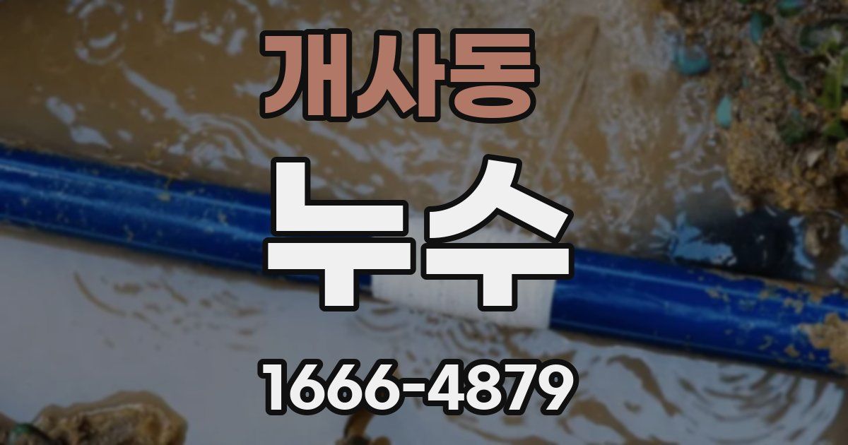 개사동 누수