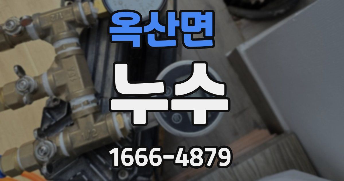 옥산면 누수
