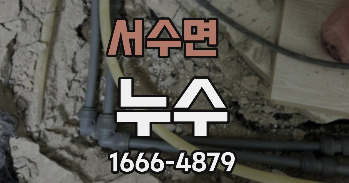 서수면 누수
