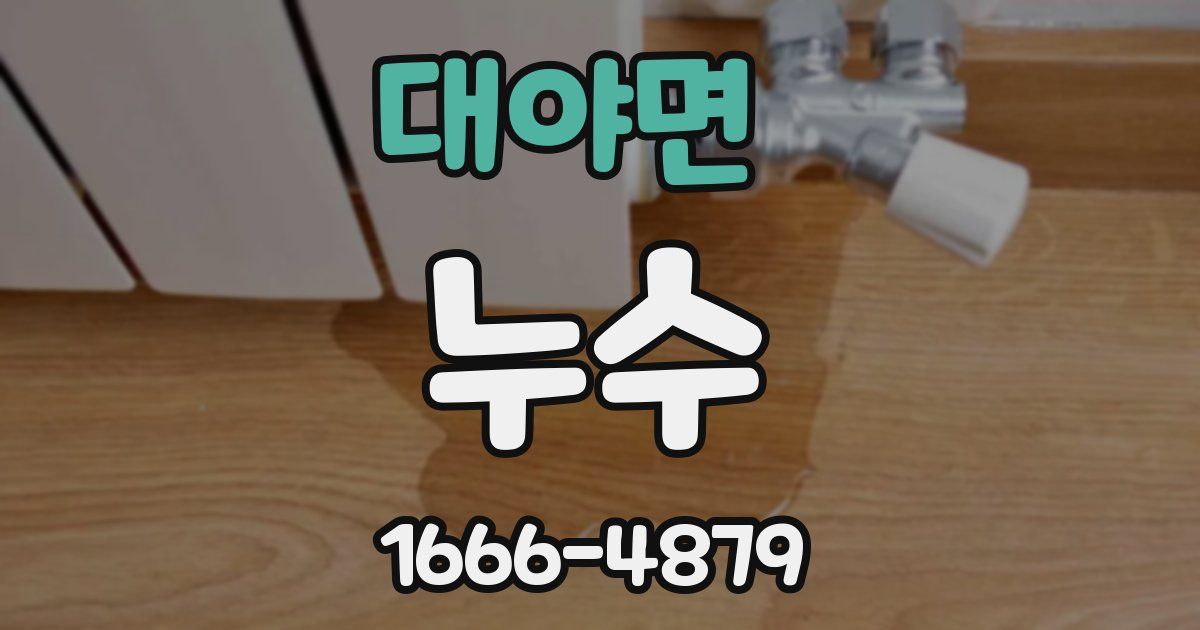 대야면 누수