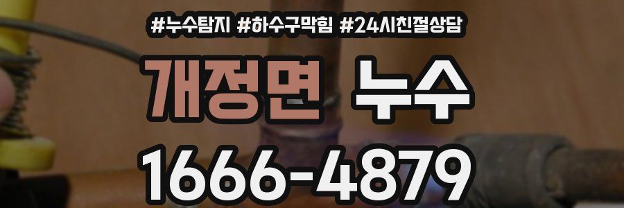 개정면 누수