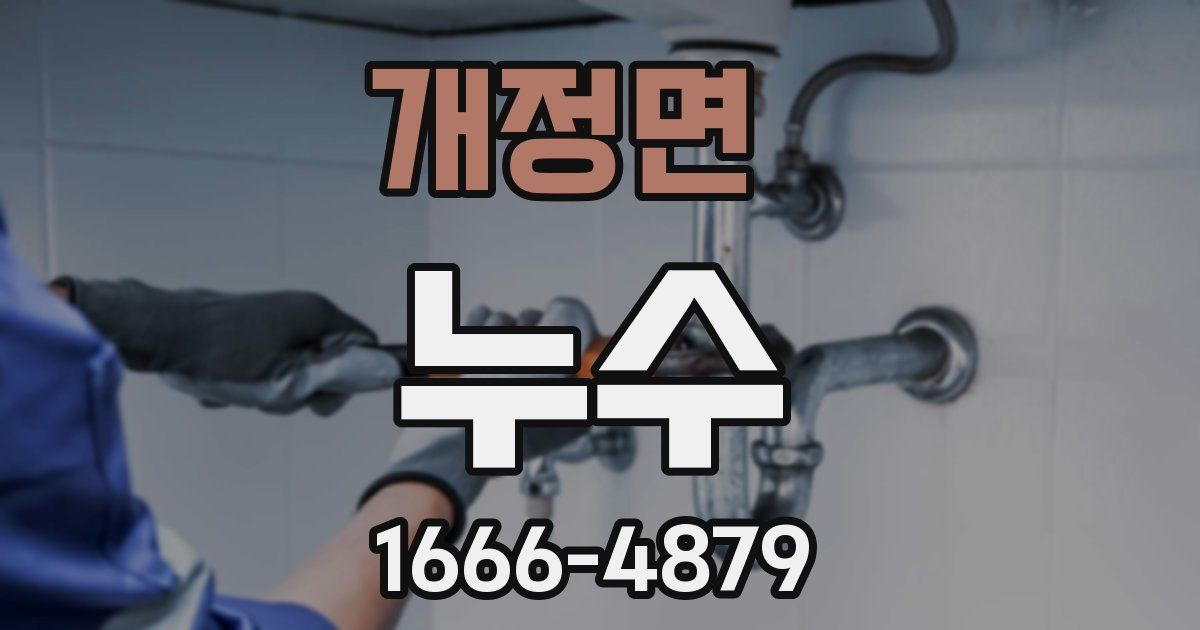 개정면 누수