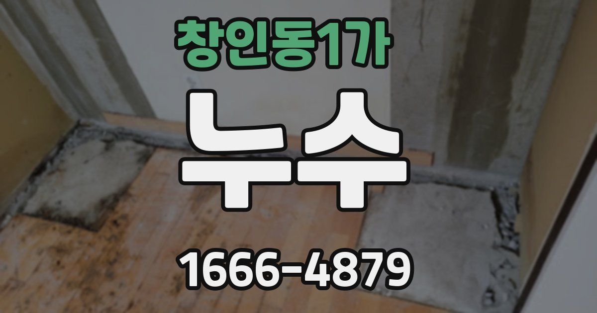 창인동1가 누수