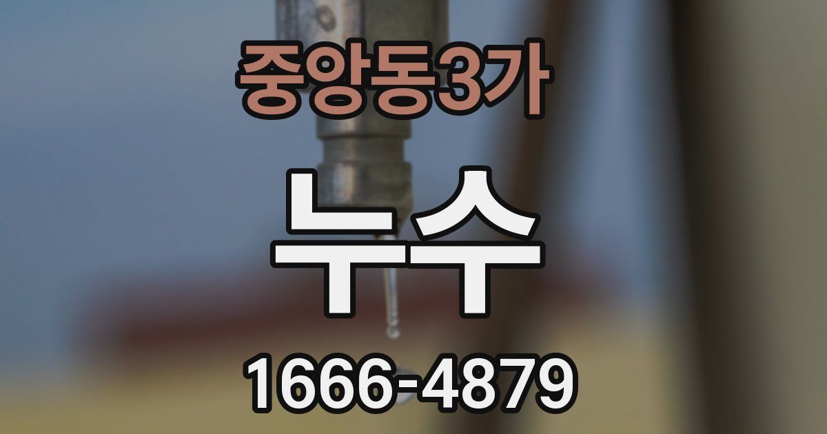 중앙동3가 누수