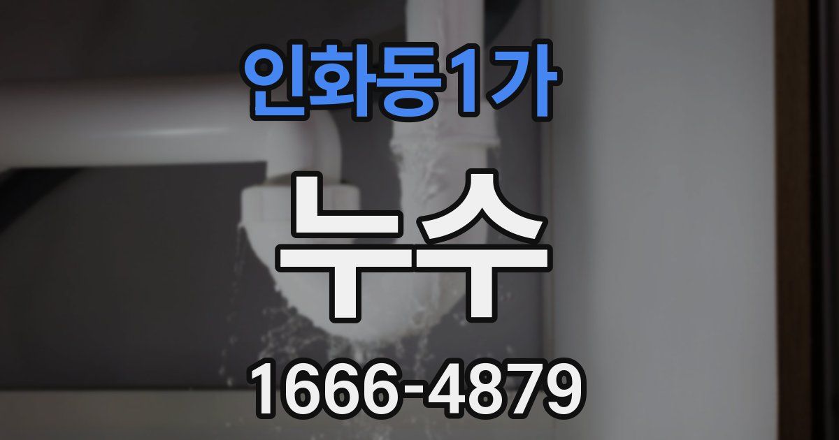 인화동1가 누수