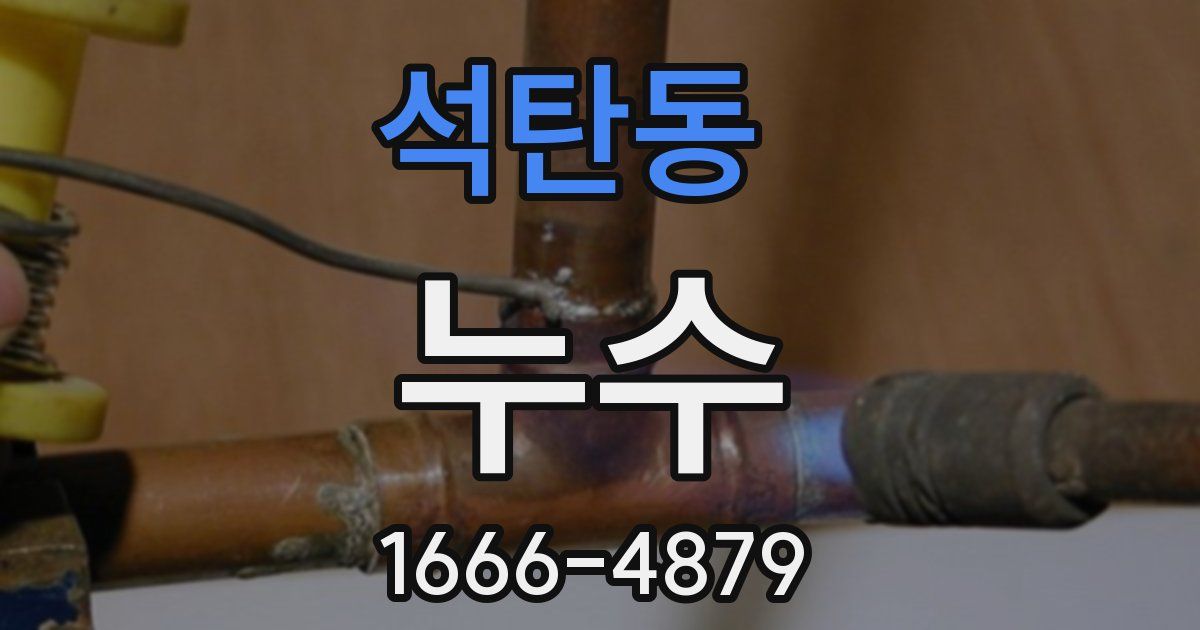 석탄동 누수