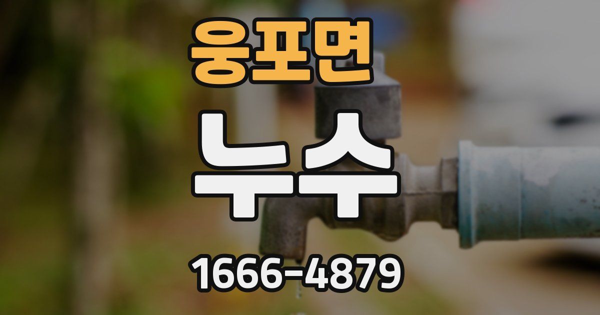 웅포면 누수