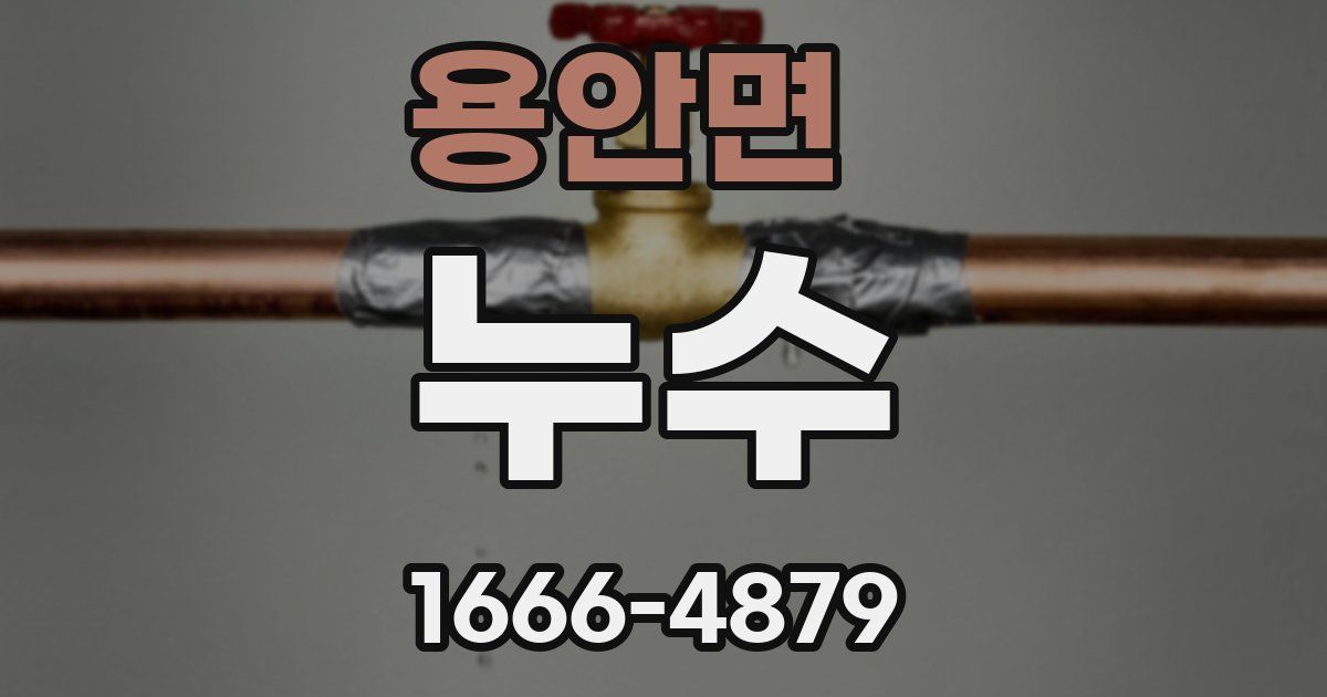 용안면 누수