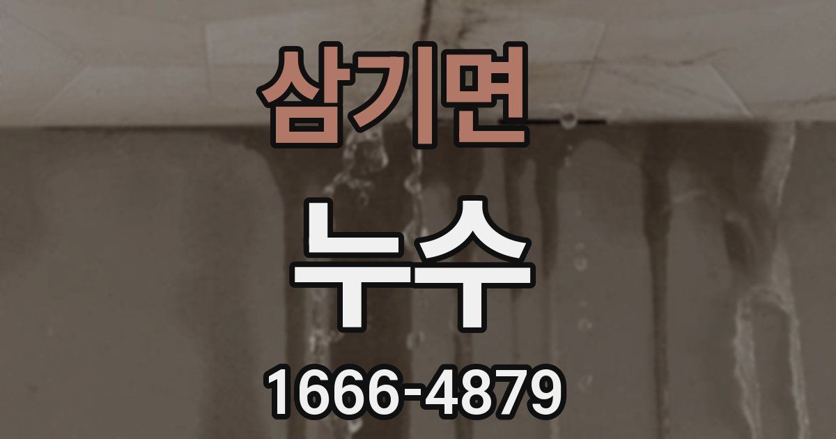 삼기면 누수