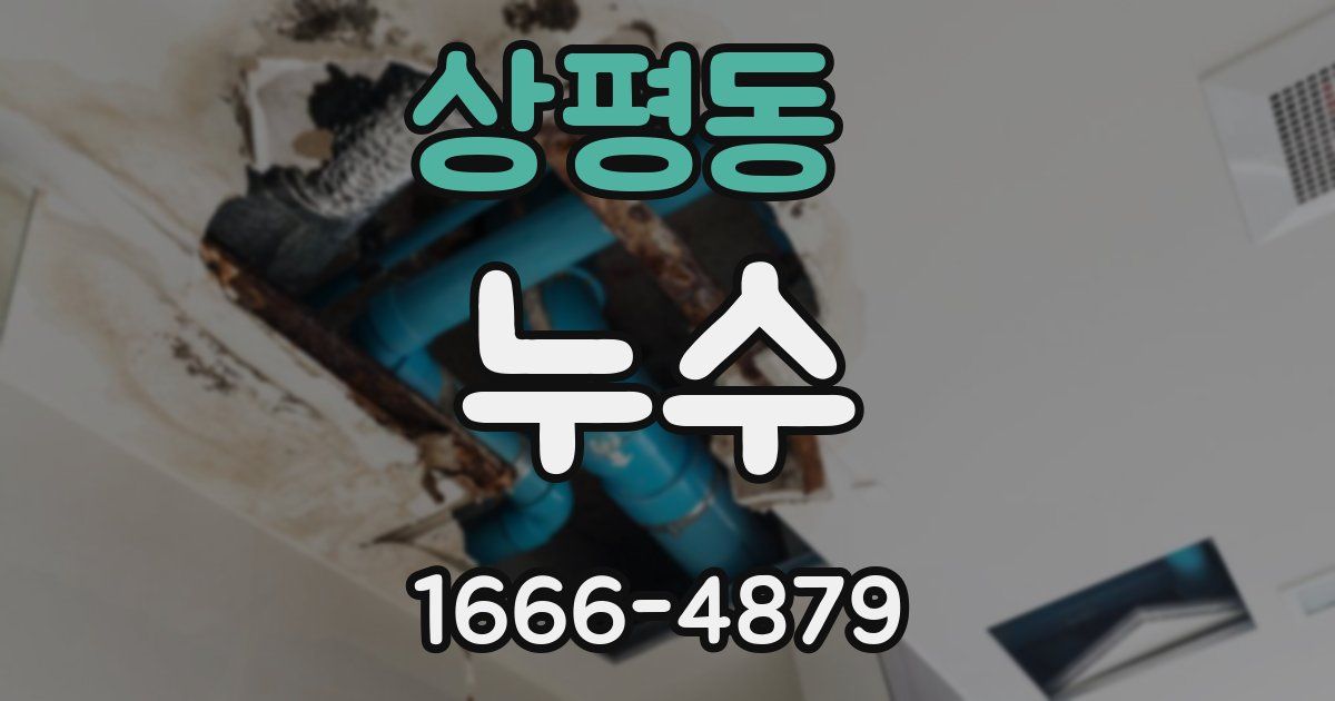 상평동 누수