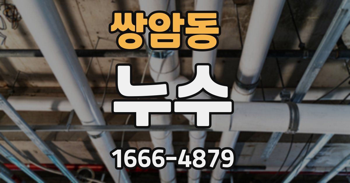 쌍암동 누수