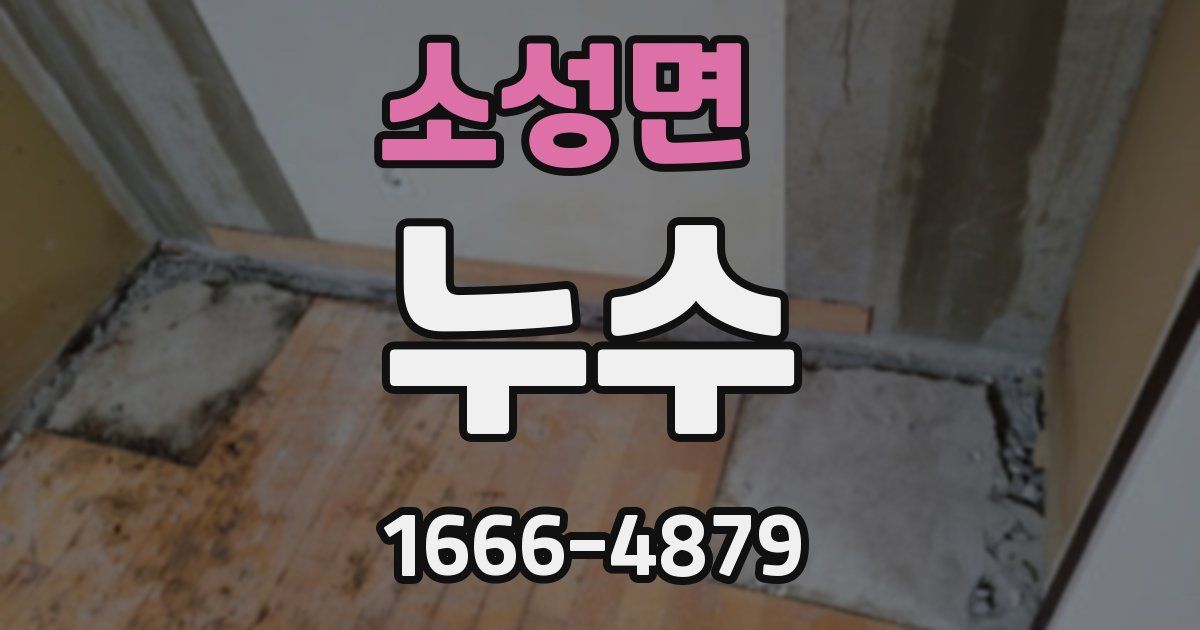 소성면 누수