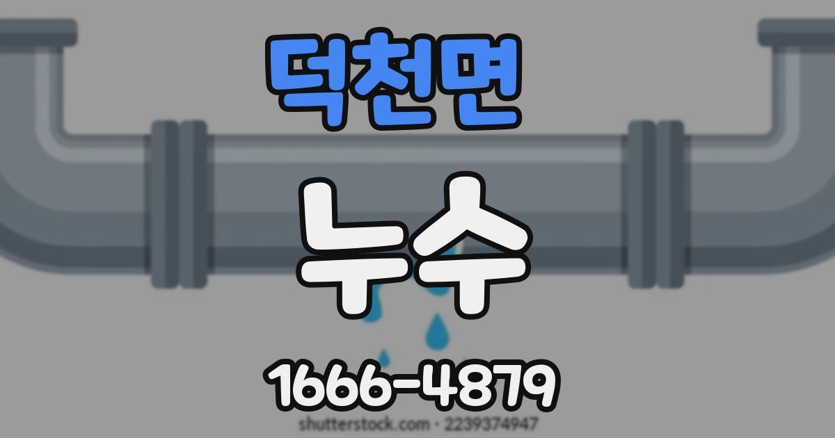 덕천면 누수