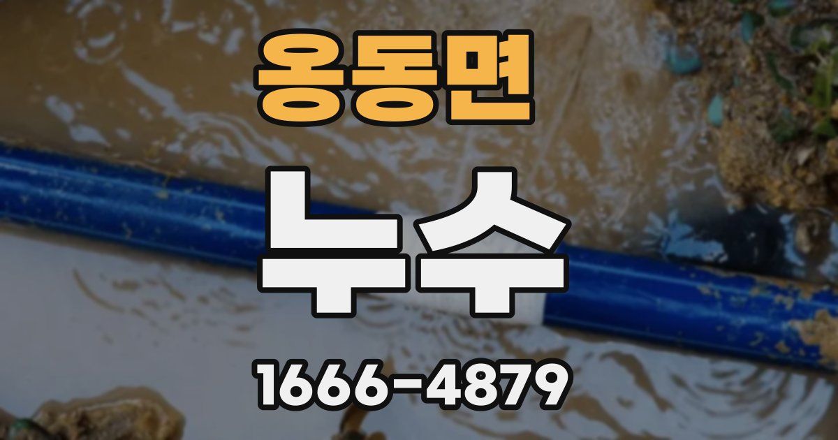 옹동면 누수