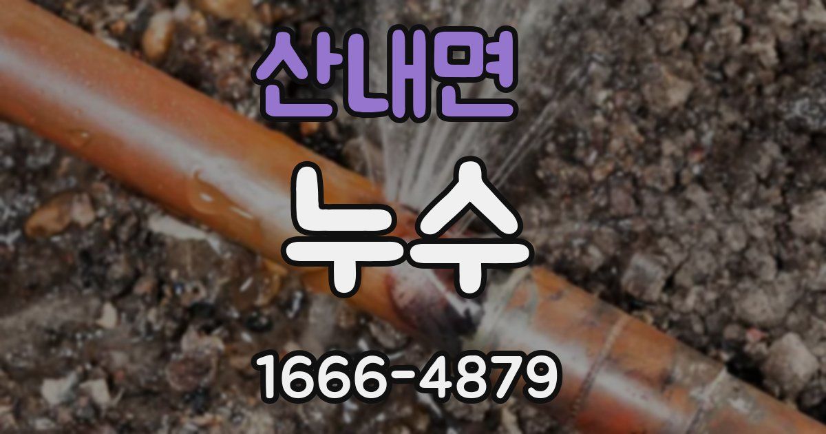 산내면 누수