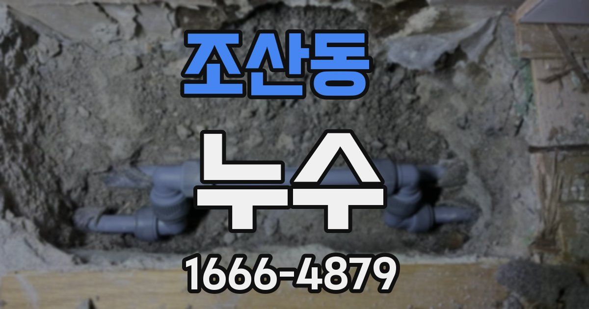 조산동 누수