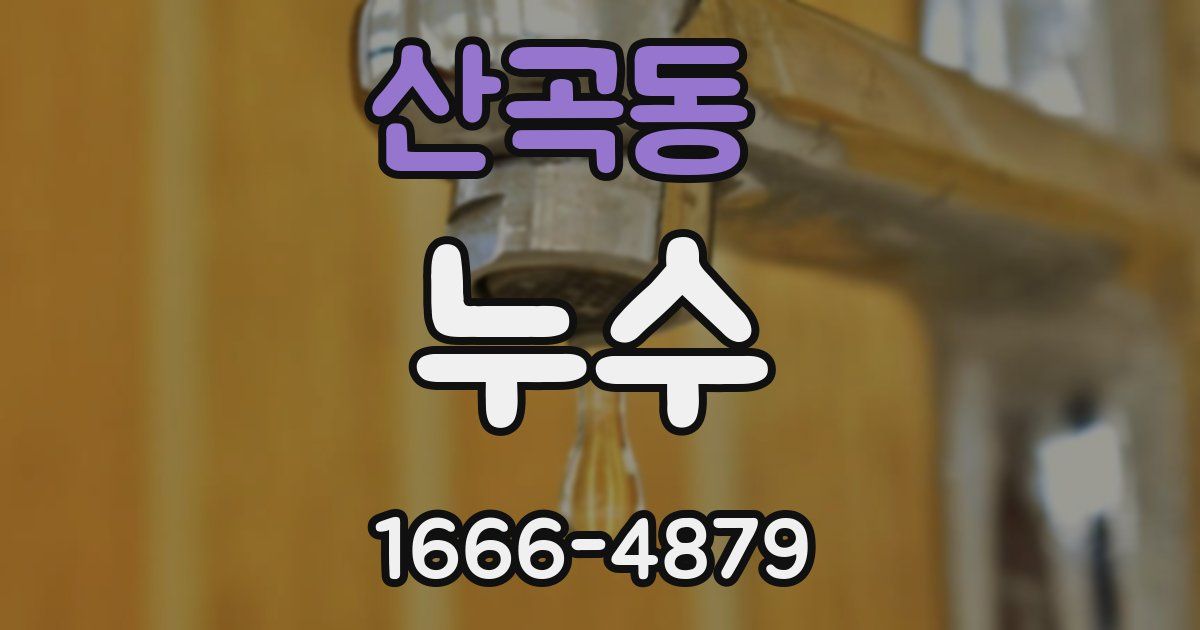 산곡동 누수