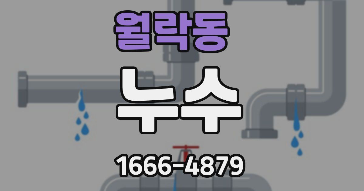 월락동 누수
