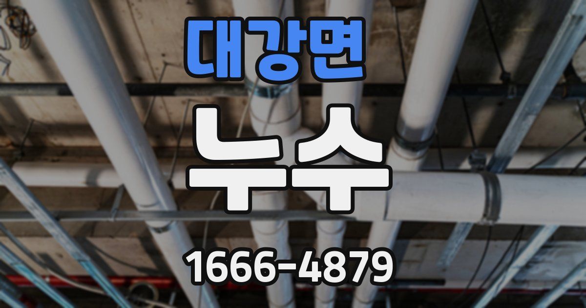 대강면 누수