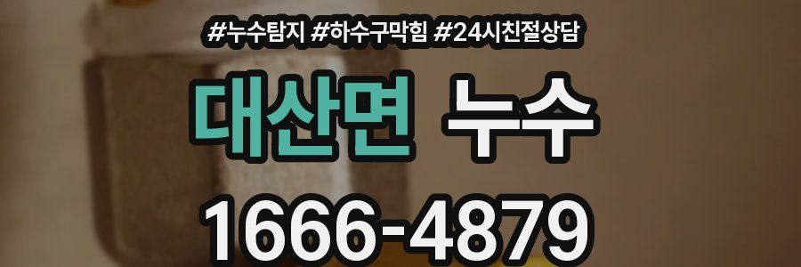 대산면 누수