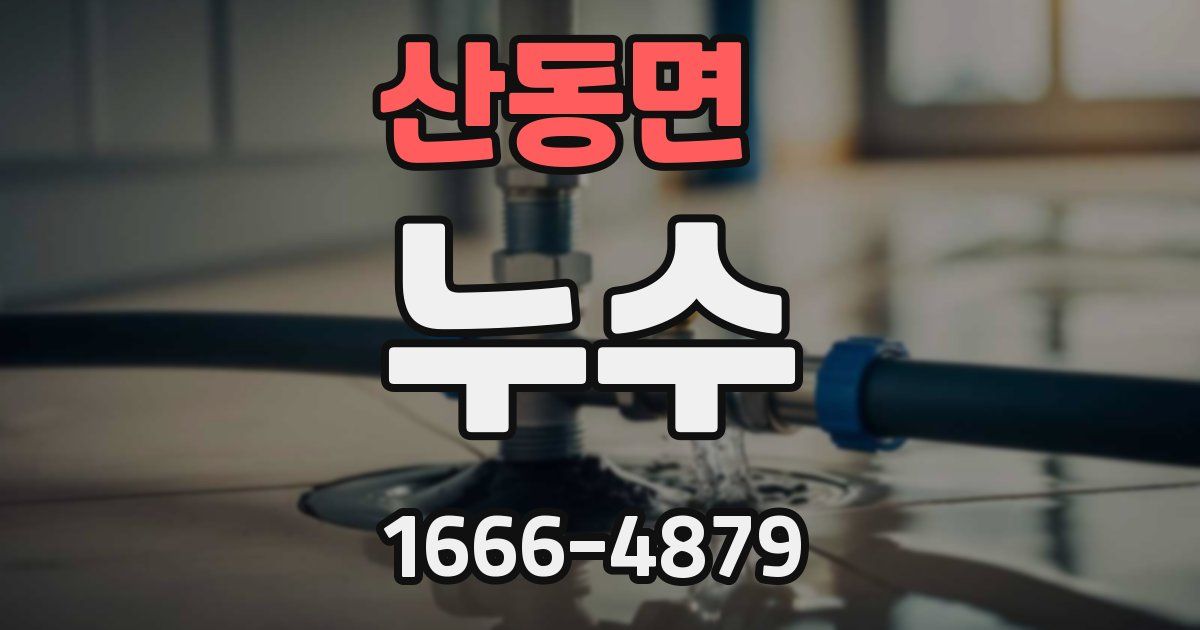 산동면 누수