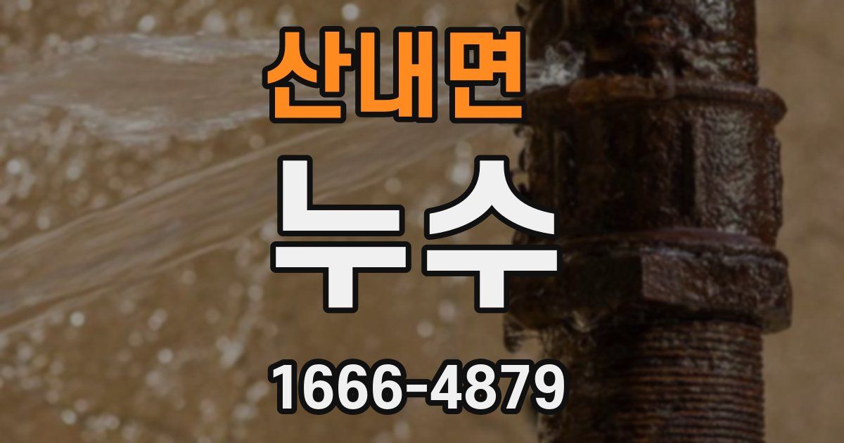 산내면 누수