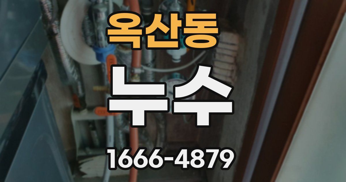 옥산동 누수
