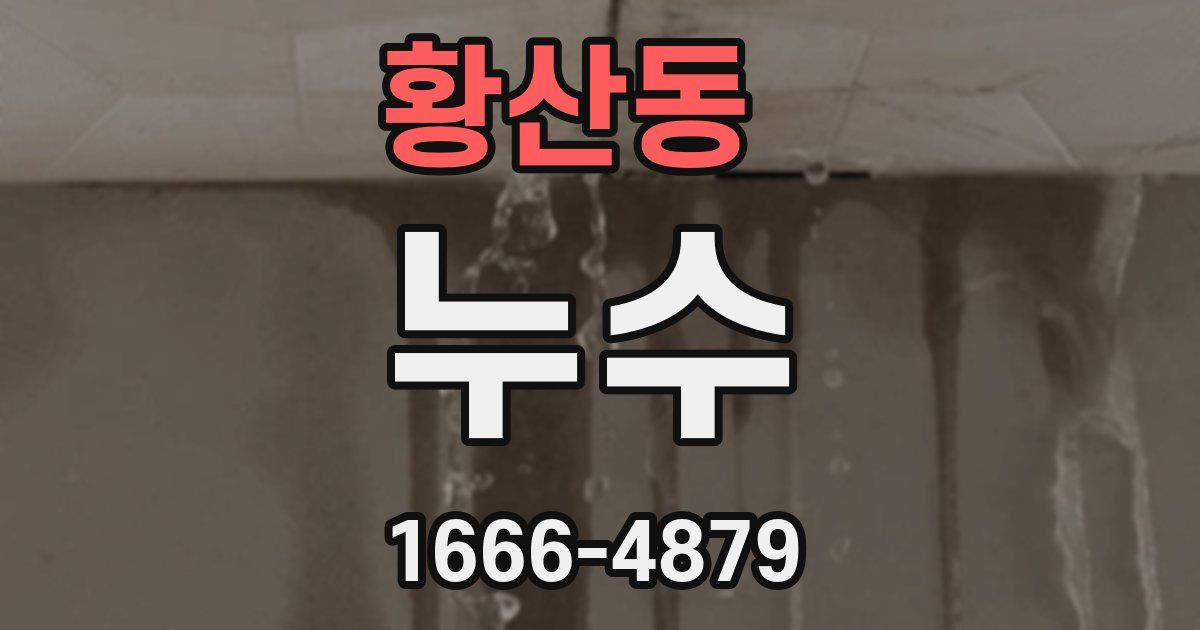 황산동 누수