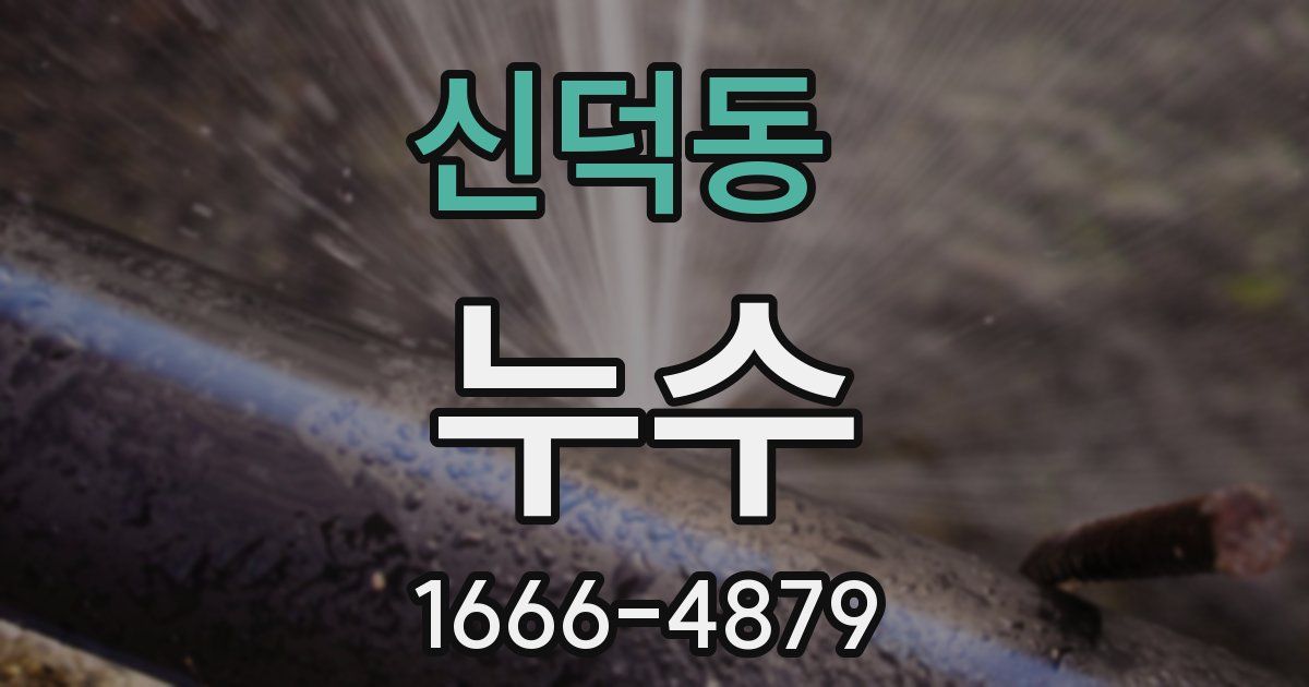 신덕동 누수
