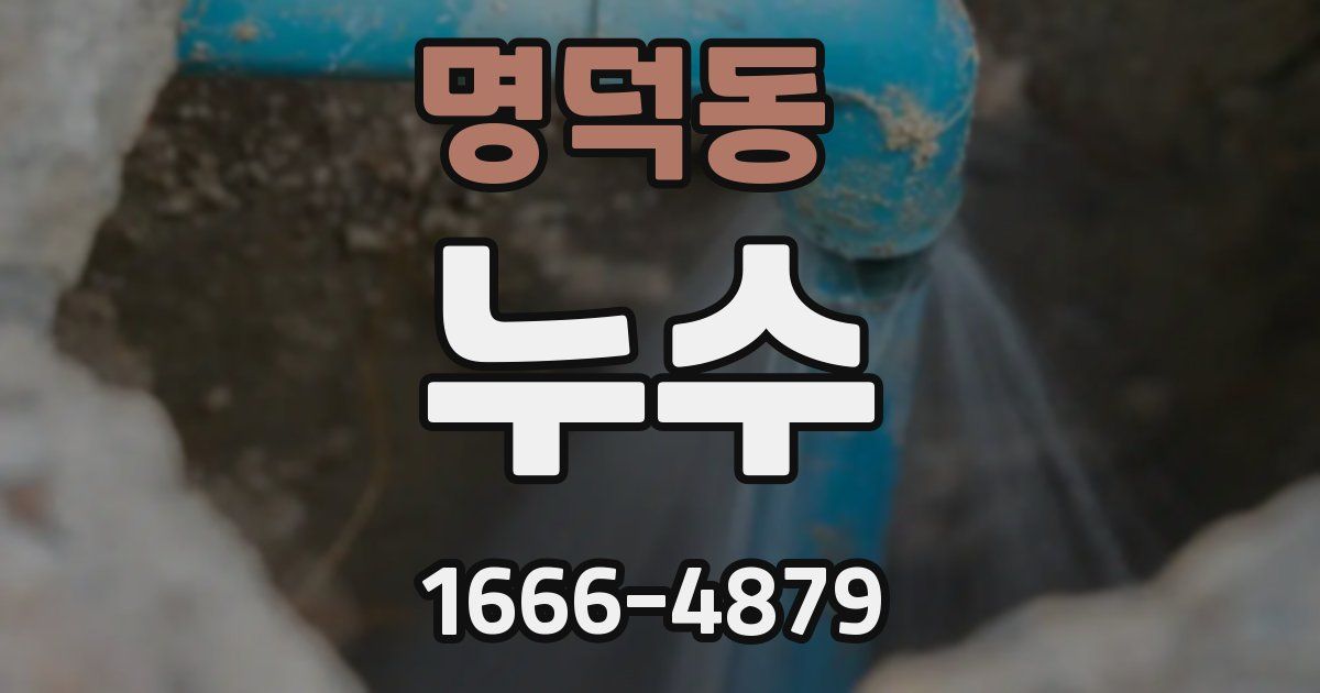 명덕동 누수