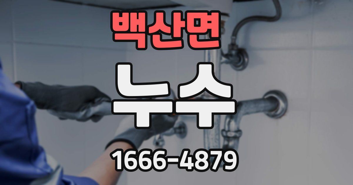 백산면 누수