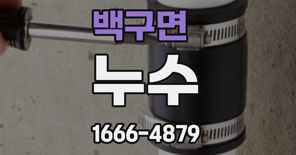 백구면 누수