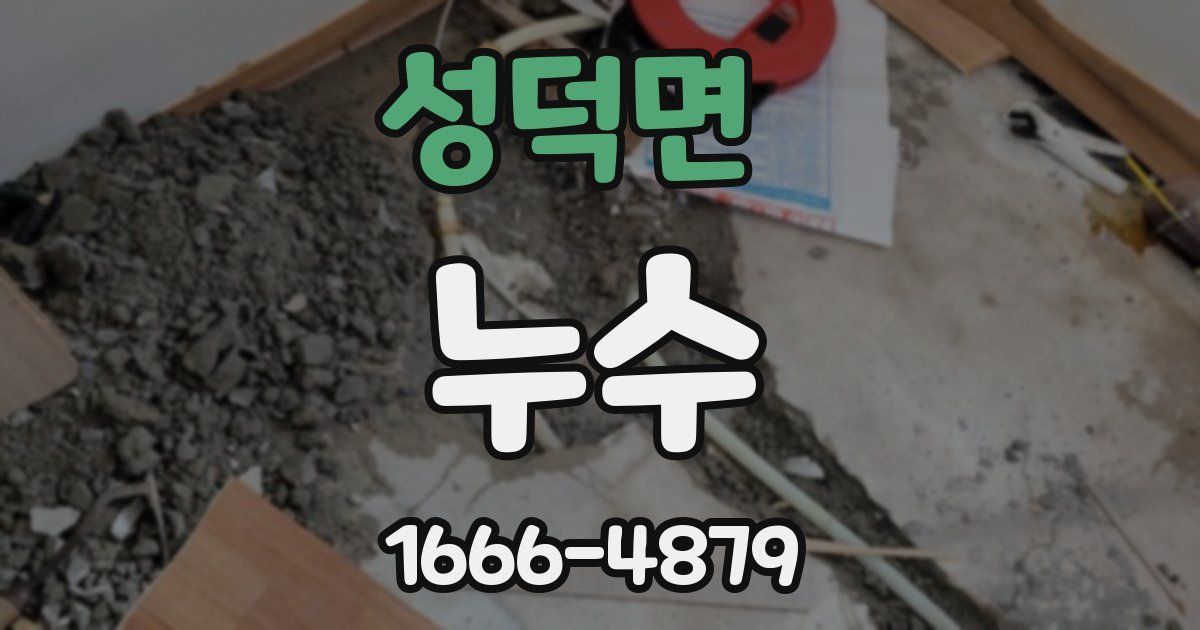 성덕면 누수