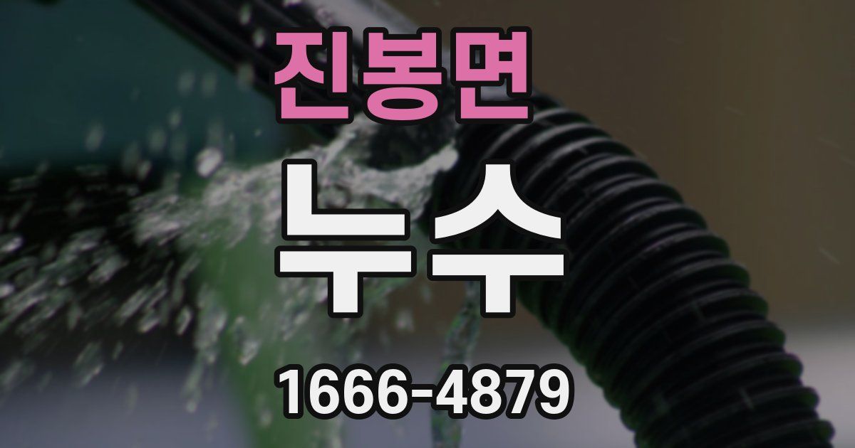 진봉면 누수