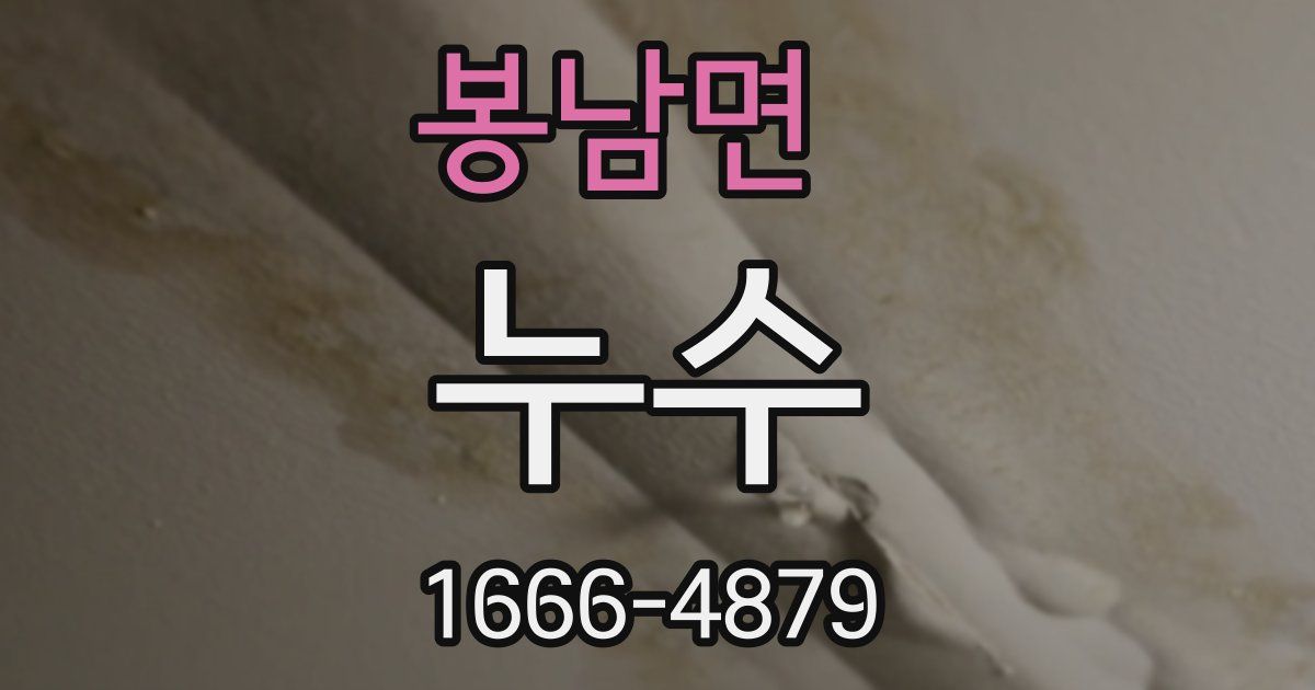 봉남면 누수