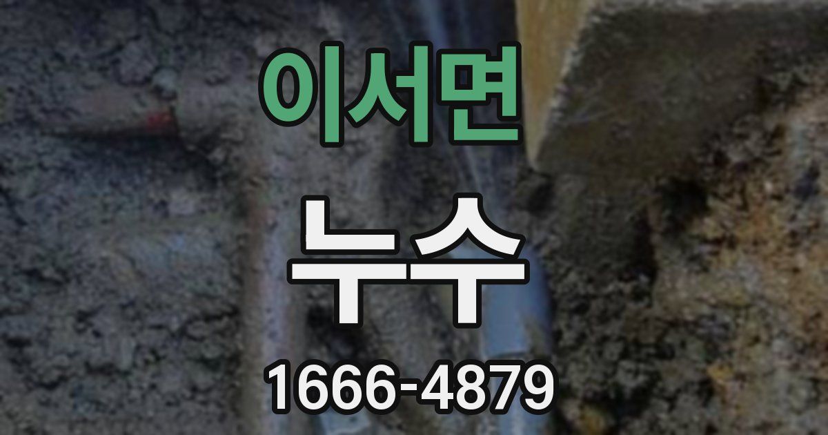 이서면 누수