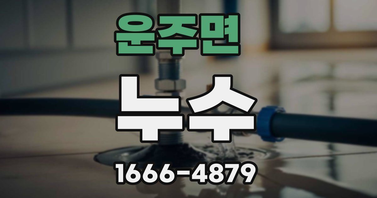 운주면 누수
