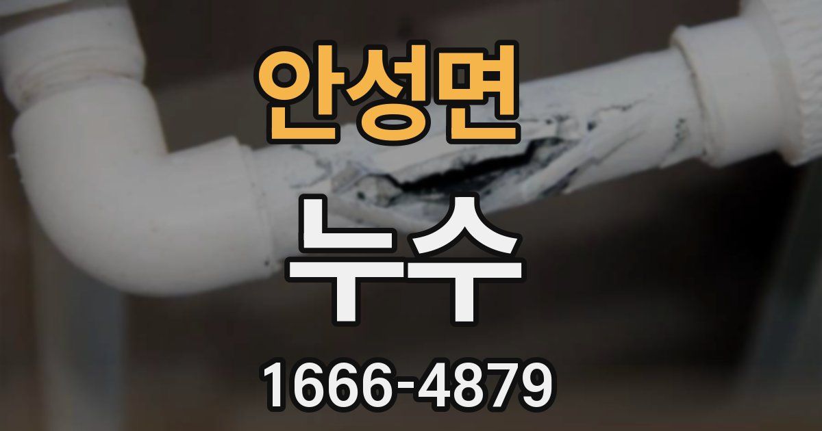 안성면 누수