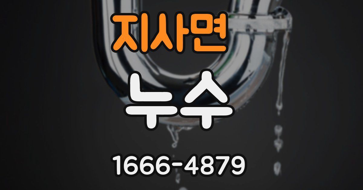 지사면 누수
