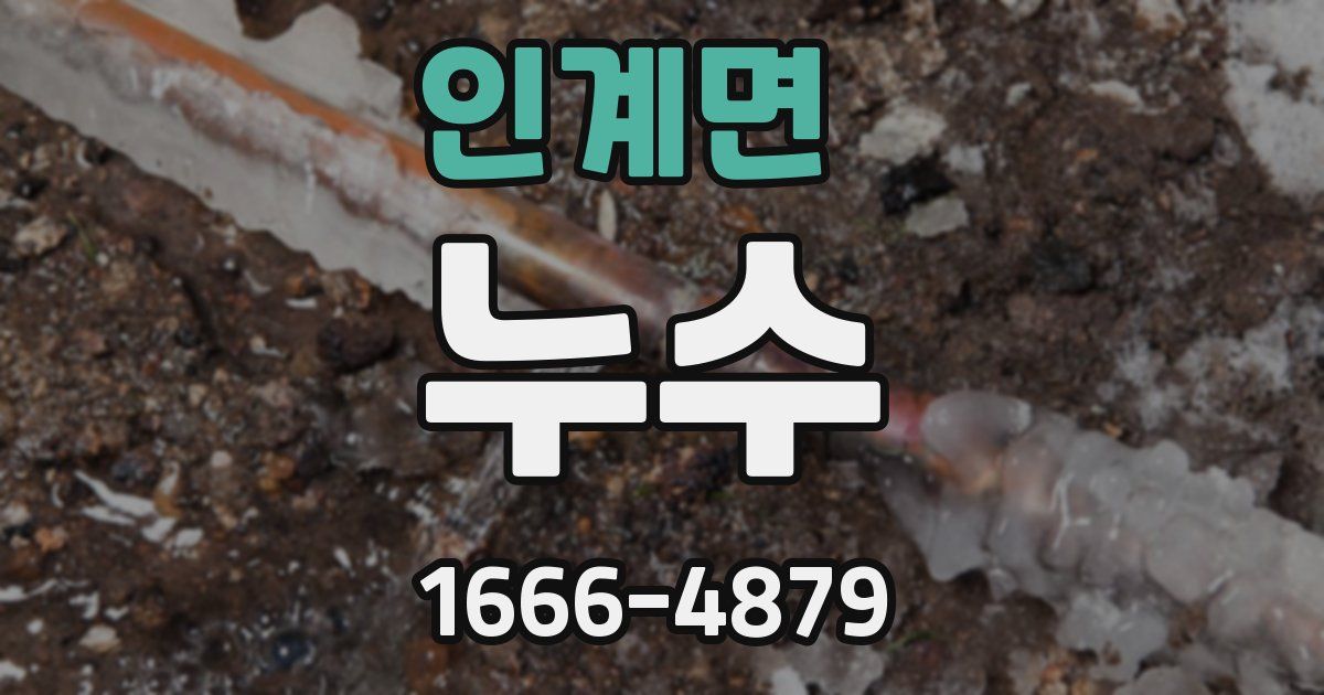 인계면 누수